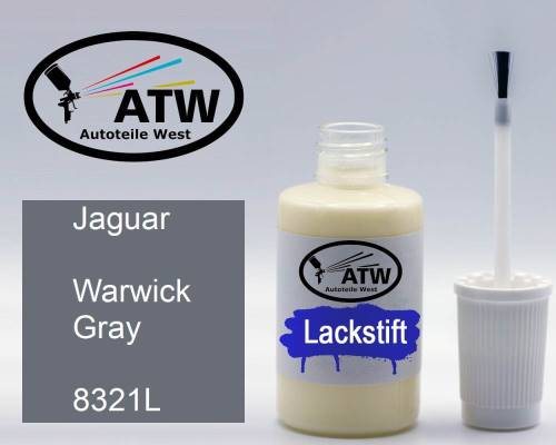 Jaguar, Warwick Gray, 8321L: 20ml Lackstift, von ATW Autoteile West.